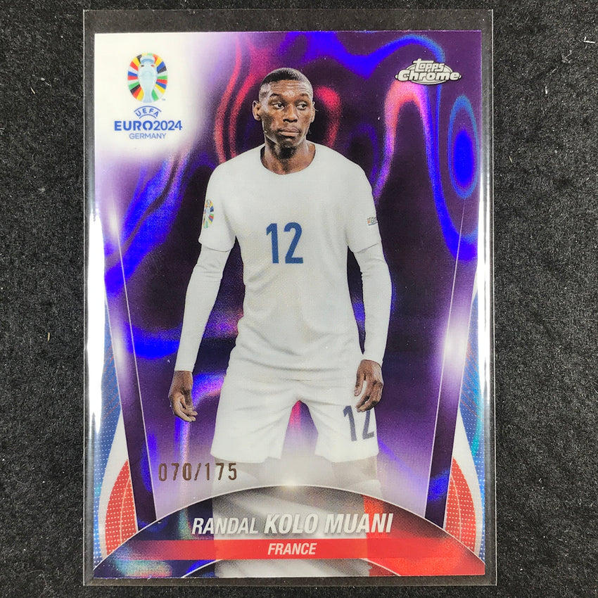 2023-24 Topps Chrome UEFA Euro RANDAL KOLO MUANI Base Purple Lava 70/175 #35