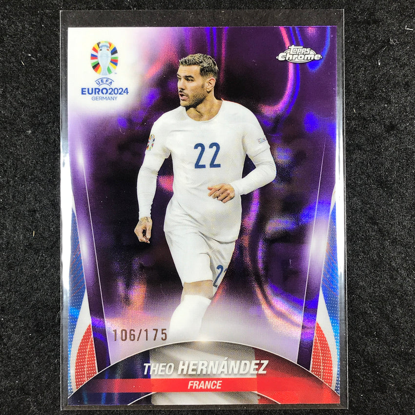 2023-24 Topps Chrome UEFA Euro THEO HERNANDEZ Base Purple Lava 106/175 #51