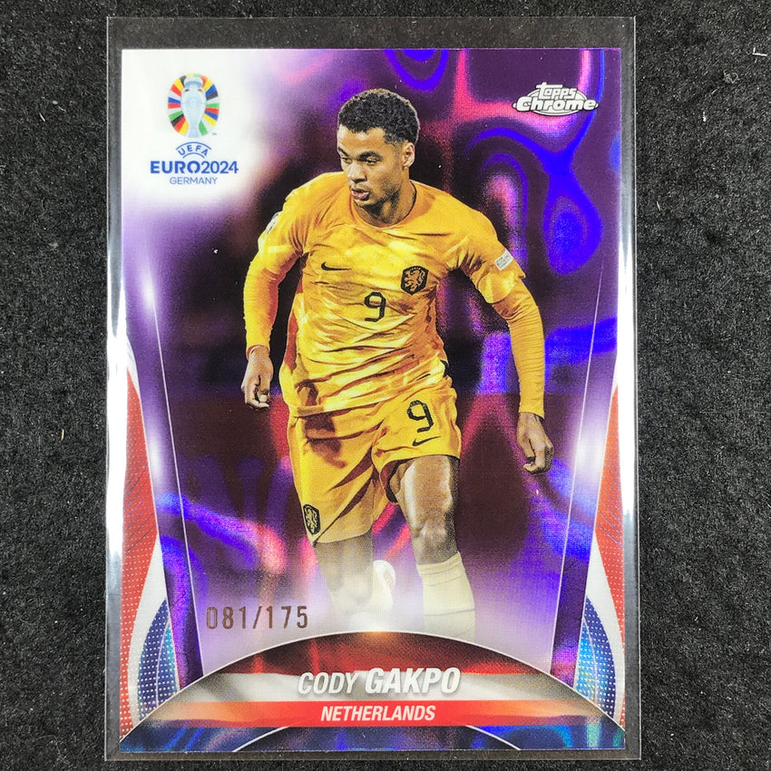 2023-24 Topps Chrome UEFA Euro CODY GAKPO Base Purple Lava 81/175 #68