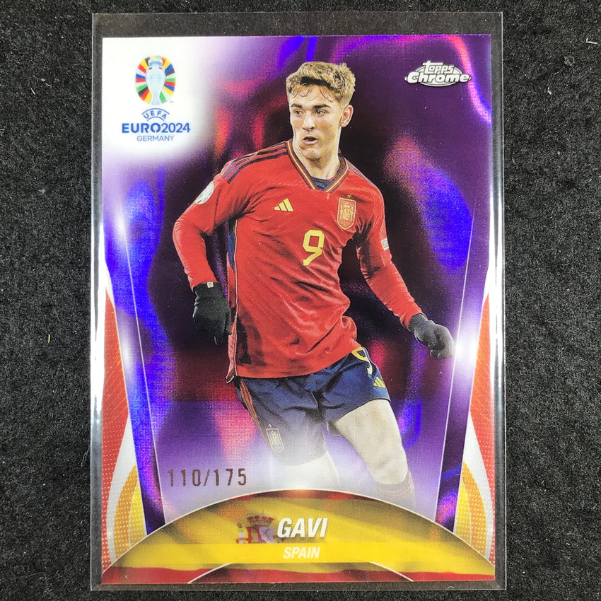 2023-24 Topps Chrome UEFA Euro GAVI Base Purple Lava 110/175 #87