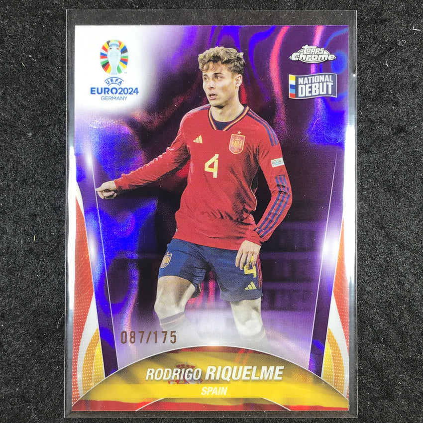 2023-24 Topps Chrome UEFA Euro RODRIGO RIQUELME Debut Purple Lava 87/175