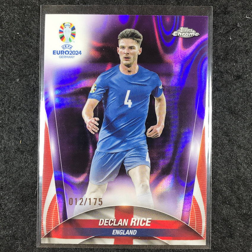 2023-24 Topps Chrome UEFA Euro DECLAN RICE Base Purple Lava 12/175 #104