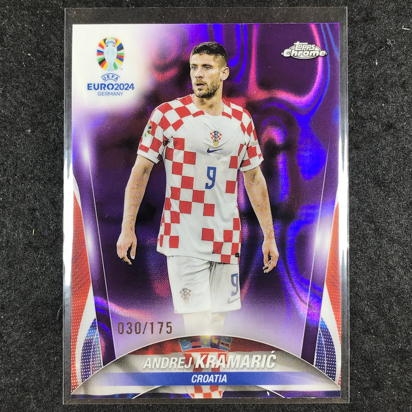 2023-24 Topps Chrome UEFA Euro ANDREJ KRAMARIC Base Purple Lava 30/175 #110