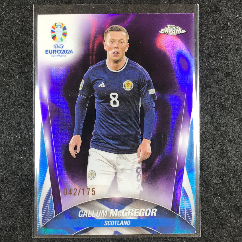 2023-24 Topps Chrome UEFA Euro CALLUM MCGREGOR Base Purple Lava 42/175 #113