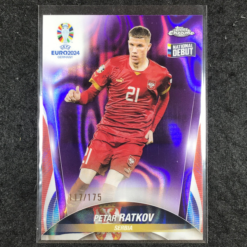 2023-24 Topps Chrome UEFA Euro PETAR RATKOV Base Debut Purple Lava 117/175 #116