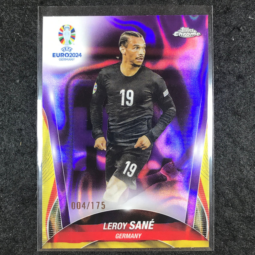 2023-24 Topps Chrome UEFA Euro LEROY SANE Base Purple Lava 4/175 #127
