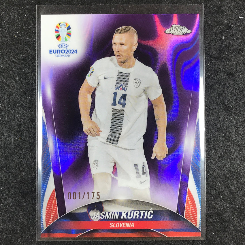 2023-24 Topps Chrome UEFA Euro JASMIN KURTIC Base Purple Lava 1/175 #137