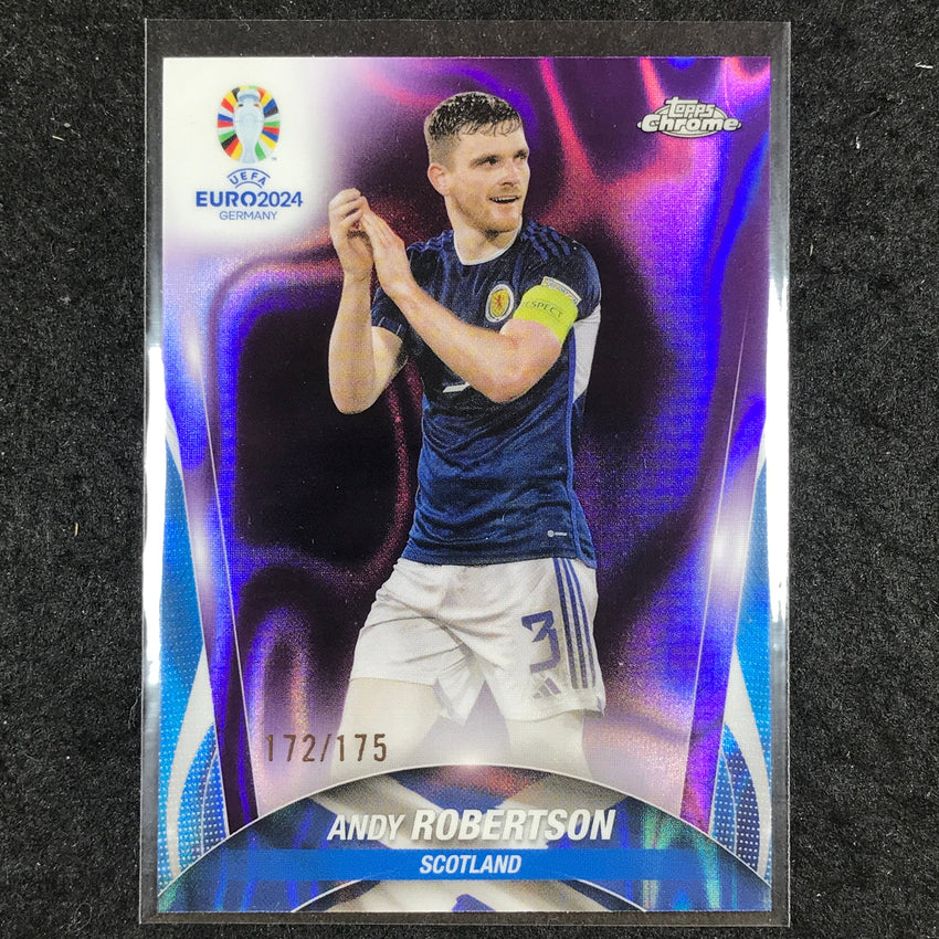 2023-24 Topps Chrome UEFA Euro ANDY ROBERTSON Base Purple Lava 172/175 #138