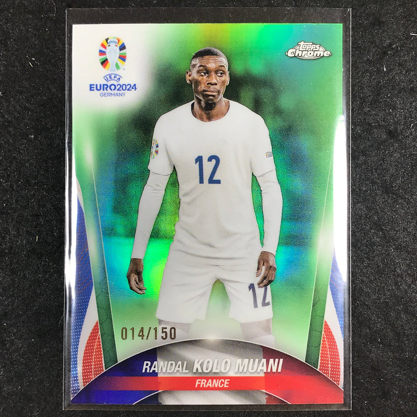 2023-24 Topps Chrome UEFA Euro RANDAL KOLO MUANI Base Neon Green 14/150 #35