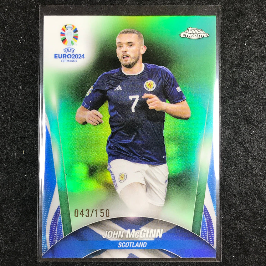 2023-24 Topps Chrome UEFA Euro JOHN MCGINN Base Neon Green 43/150 #44