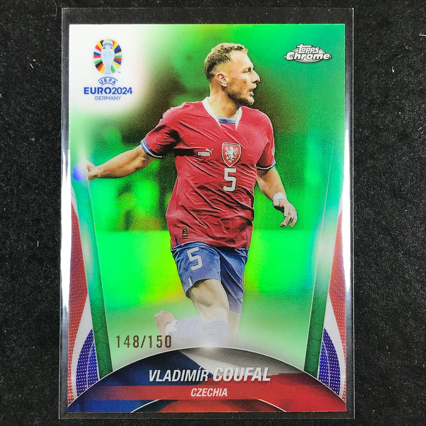 2023-24 Topps Chrome UEFA Euro VLADIMIR COUFAL Base Neon Green 148/150 #45