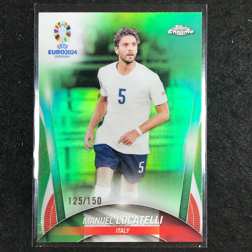 2023-24 Topps Chrome UEFA Euro MANUEL LOCATELLI Base Neon Green 125/150 #50
