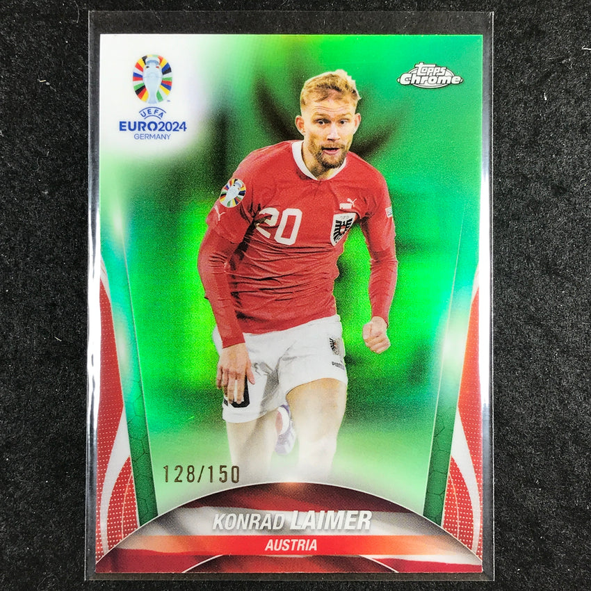2023-24 Topps Chrome UEFA Euro KONRAD LAIMER Base Neon Green 128/150 #70