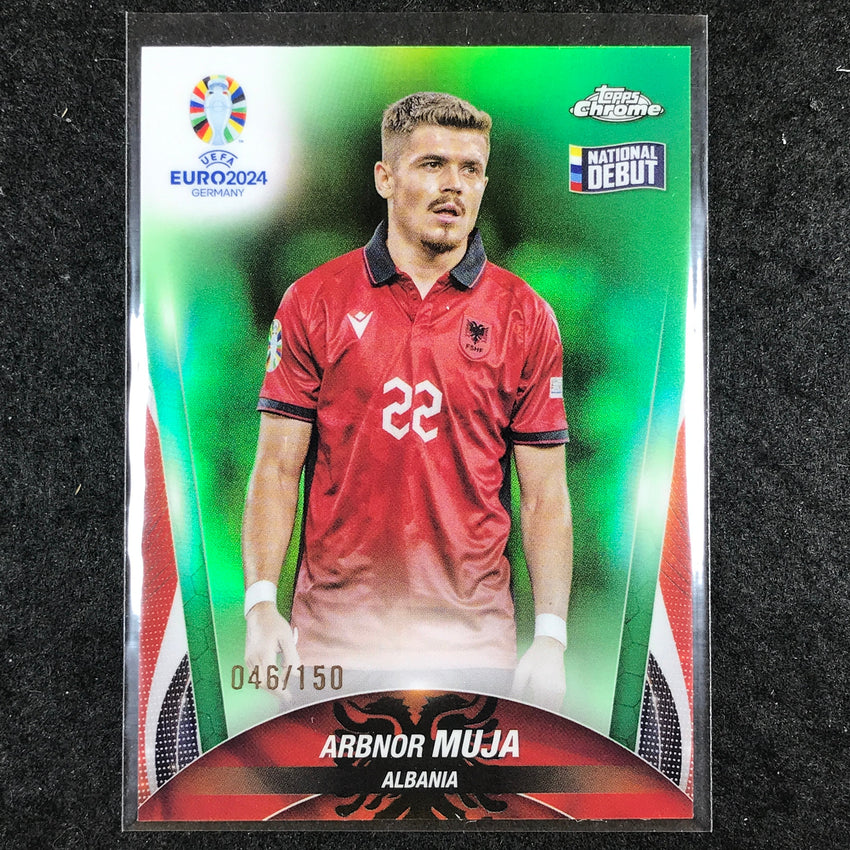 2023-24 Topps Chrome UEFA Euro ARBNOR MUJA Base Debut Neon Green 46/150 #117