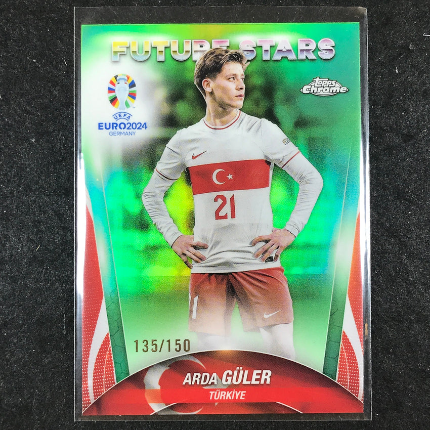2023-24 Topps Chrome UEFA Euro ARDA GULER Future Stars Neon Green 135/150 #143