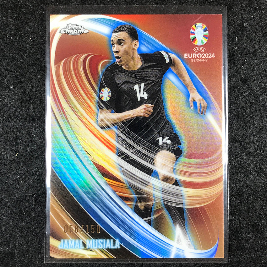 2023-24 Topps Chrome UEFA Euro JAMAL MUSIALA Neon Nations Blue 8/150 #4