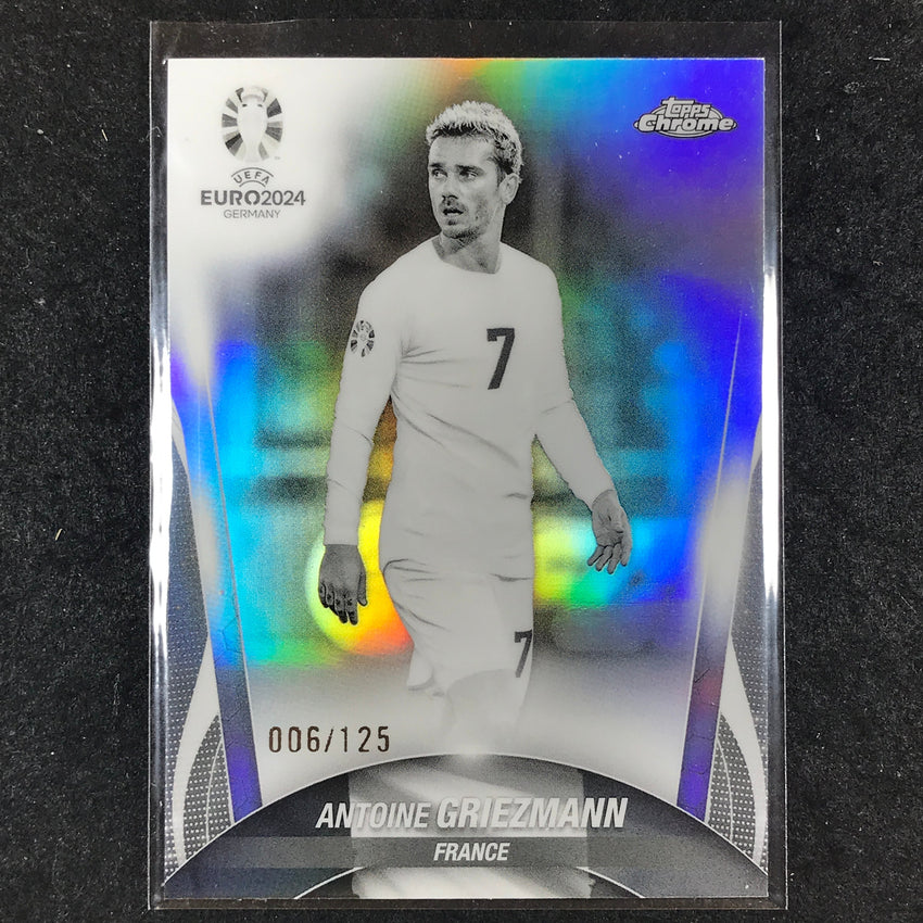 2023-24 Topps Chrome UEFA Euro ANTOINE GRIEZMANN Base Black and White 6/125 #1