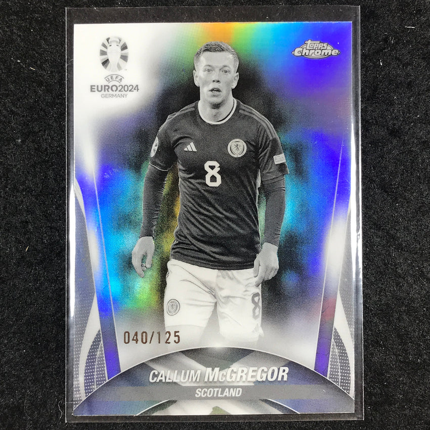 2023-24 Topps Chrome UEFA Euro CALLUM MCGREGOR Base Black and White 40/125 #113