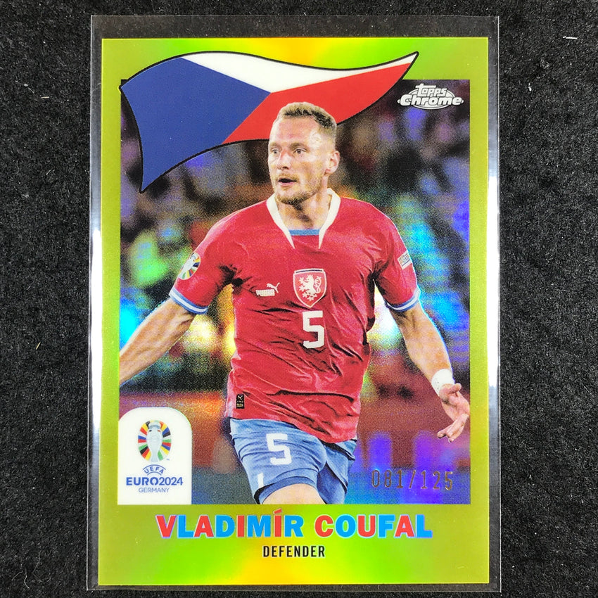 2023-24 Topps Chrome UEFA Euro VLADIMIR COUFAL 1960 Topps Yellow 81/125 #14