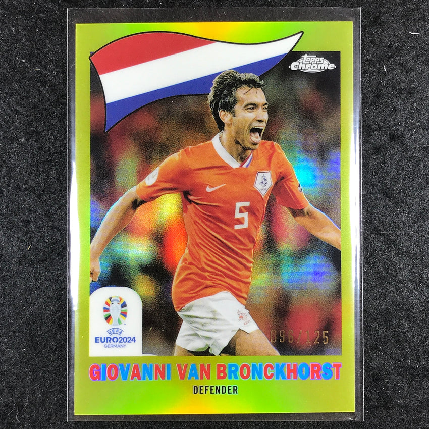 2023-24 Topps Chrome UEFA Euro GIOVANNI VAN BRONCKHORST 1960 Topps Yellow 96/125