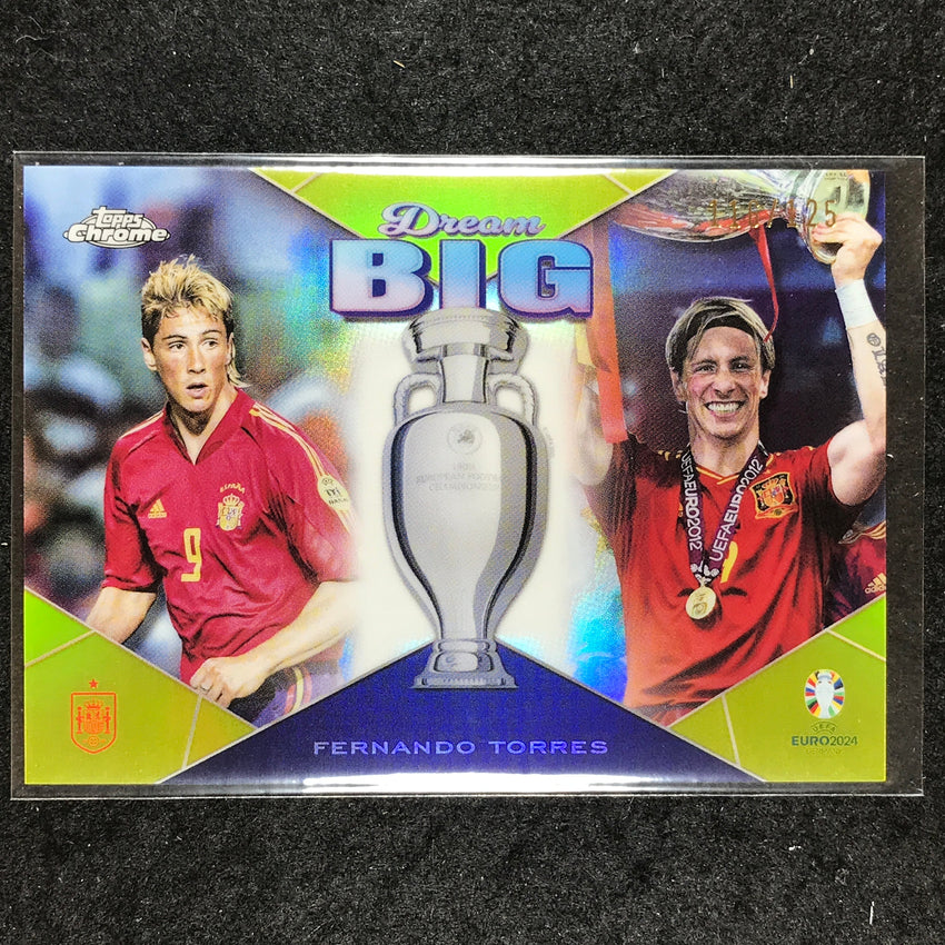 2023-24 Topps Chrome UEFA Euro FERNANDO TORRES Dream Big Yellow 116/125 #9