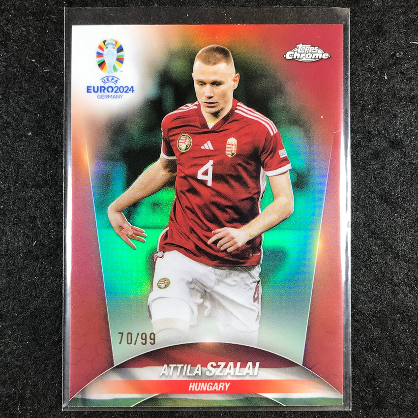 2023-24 Topps Chrome UEFA Euro ATTILA SZALAI Base Color Match 70/99 #12