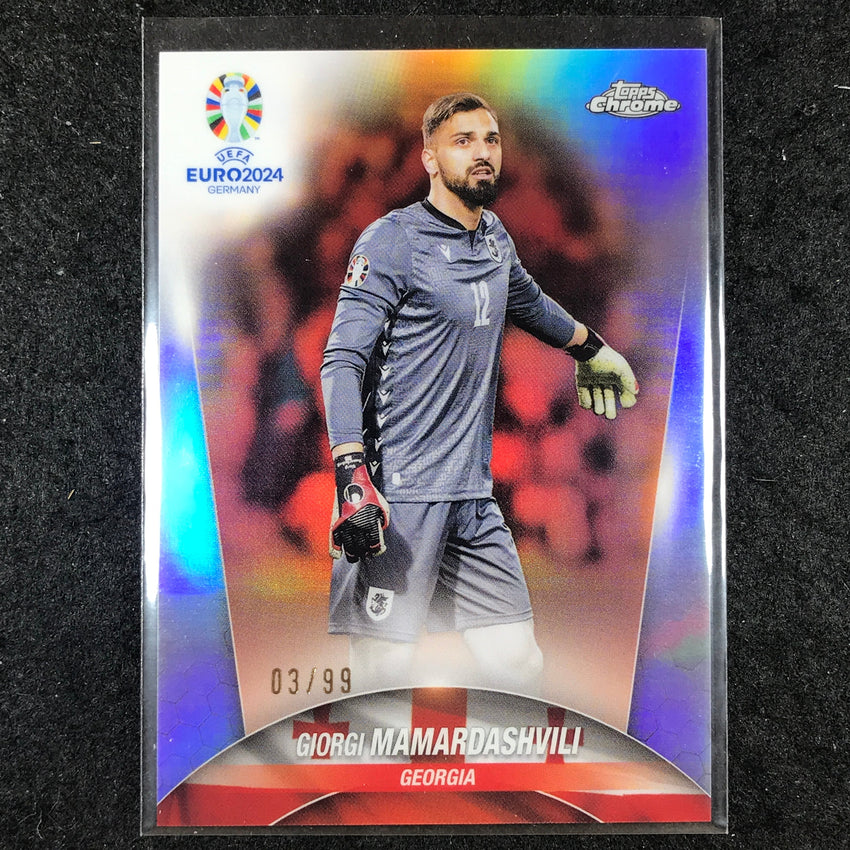 2023-24 Topps Chrome UEFA Euro GIORGI MAMARDASHVILI Base Color Match 3/99 #53