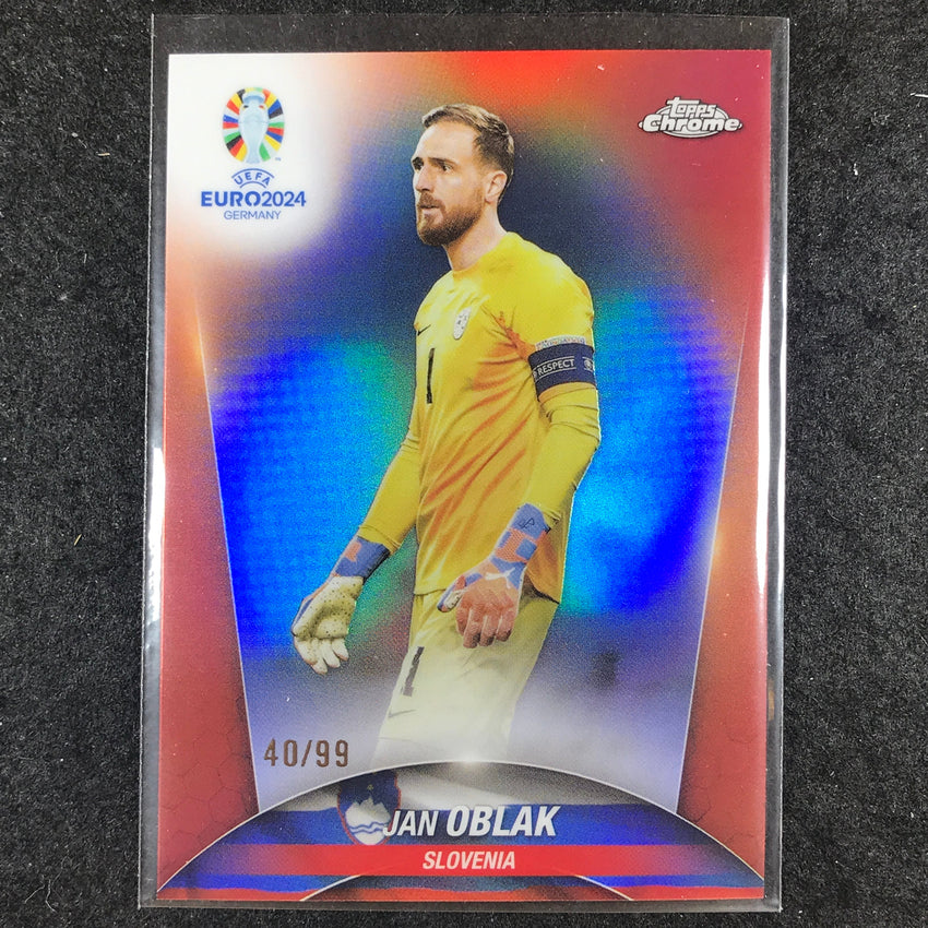 2023-24 Topps Chrome UEFA Euro JAN OBLAK Base Color Match 40/99 #114