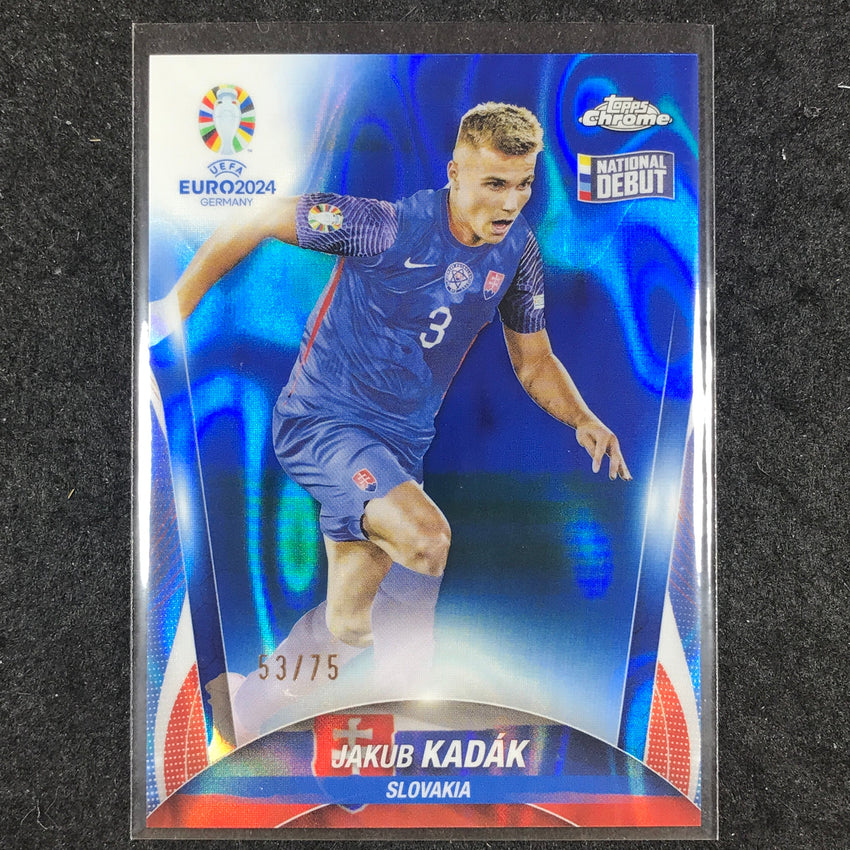 2023-24 Topps Chrome UEFA Euro JAKUB KADAK Base Debut Blue Lava 53/75 #31