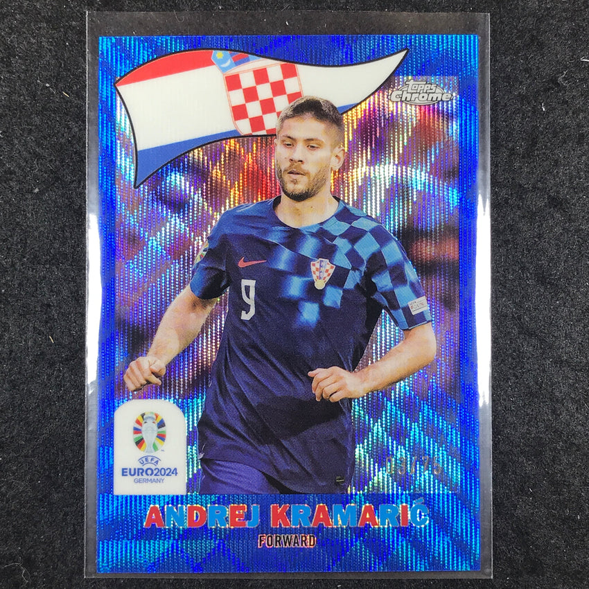 2023-24 Topps Chrome UEFA Euro ANDREJ KRAMARIC 1960 Topps Blue Wave 3/75 #5