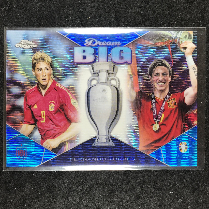 2023-24 Topps Chrome UEFA Euro FERNANDO TORRES Dream Big Blue Wave 19/75 #9