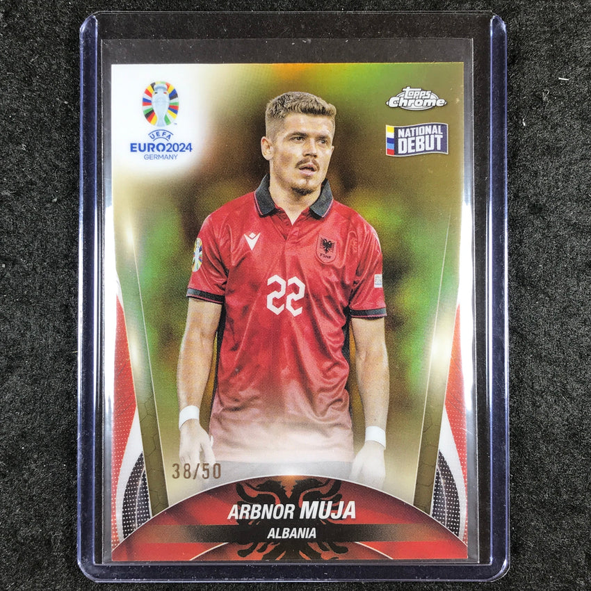 2023-24 Topps Chrome UEFA Euro ARBNOR MUJA Base Debut Gold 38/50 #117