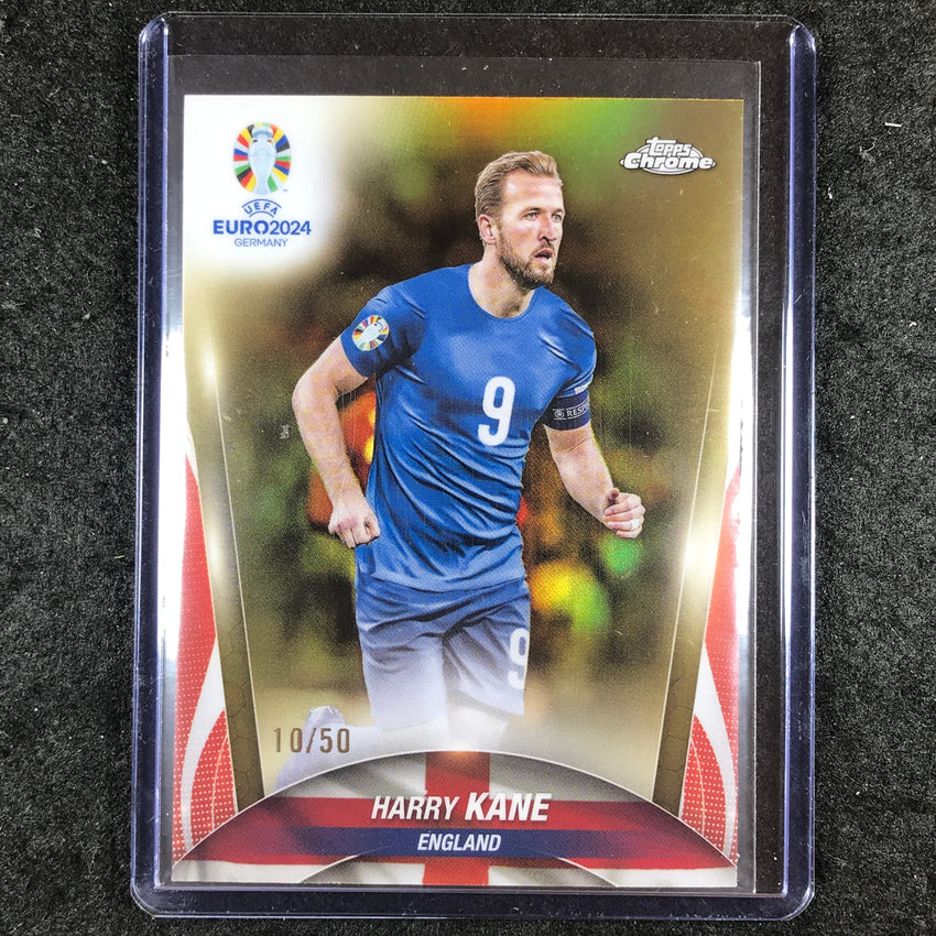 2023-24 Topps Chrome UEFA Euro HARRY KANE Base Gold 10/50 #125