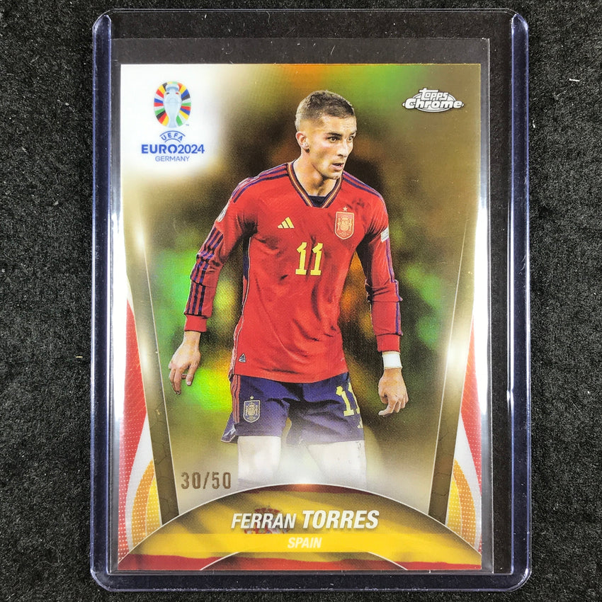 2023-24 Topps Chrome UEFA Euro FERRAN TORRES Base Gold 30/50 #136