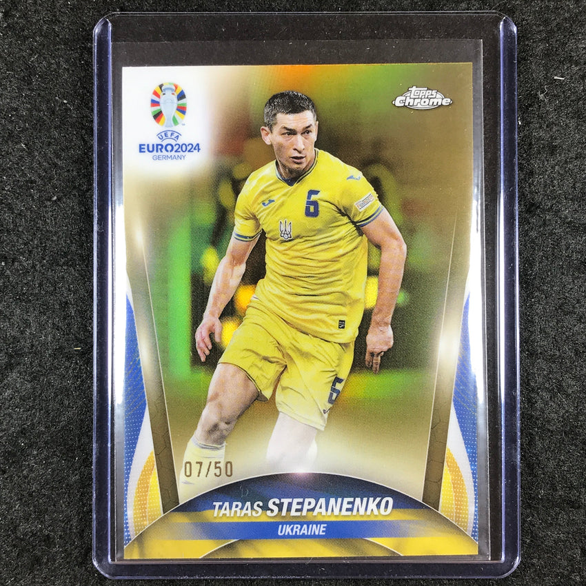 2023-24 Topps Chrome UEFA Euro TARAS STEPANENKO Base Gold 7/50 #145