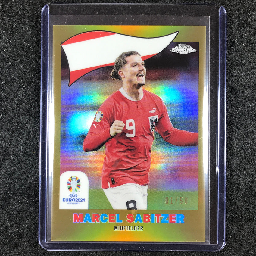 2023-24 Topps Chrome UEFA Euro MARCEL SABITZER 1960 Topps Chrome Gold 1/50 #9