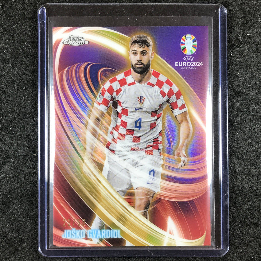 2023-24 Topps Chrome UEFA Euro JOSKO GVARDIOL Neon Nations Gold 22/50 #16