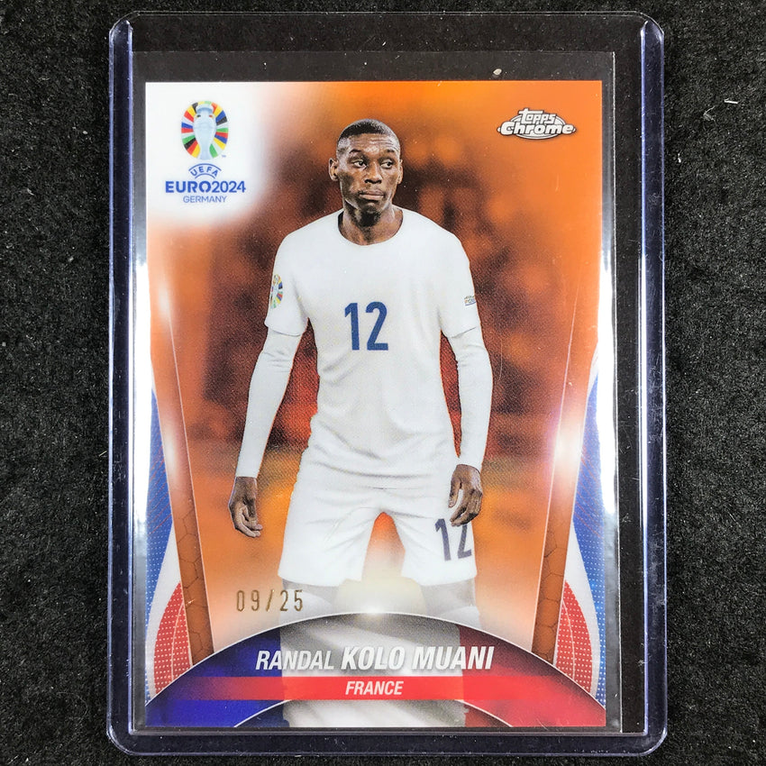 2023-24 Topps Chrome UEFA Euro RANDAL KOLO MUANI Base Orange 9/25 #35