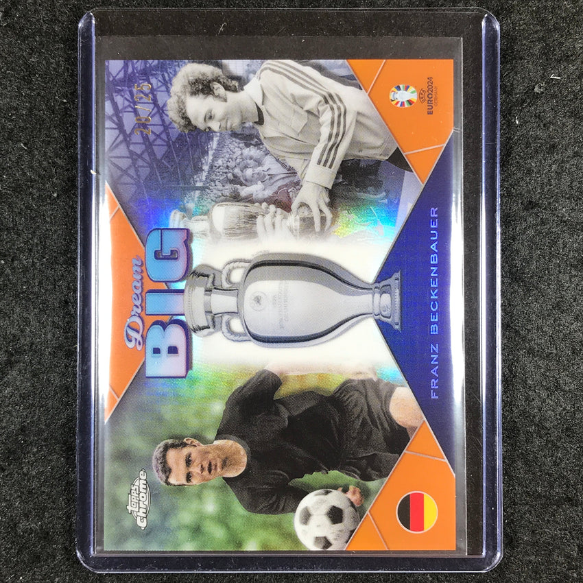 2023-24 Topps Chrome UEFA Euro FRANZ BECKENBAUER Dream Big Orange 20/25 #4