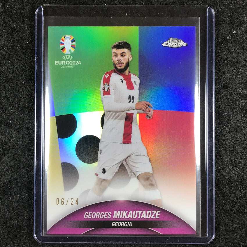 2023-24 Topps Chrome UEFA Euro GEORGES MIKAUTADZE Base Euro Styleguide 6/24 #49