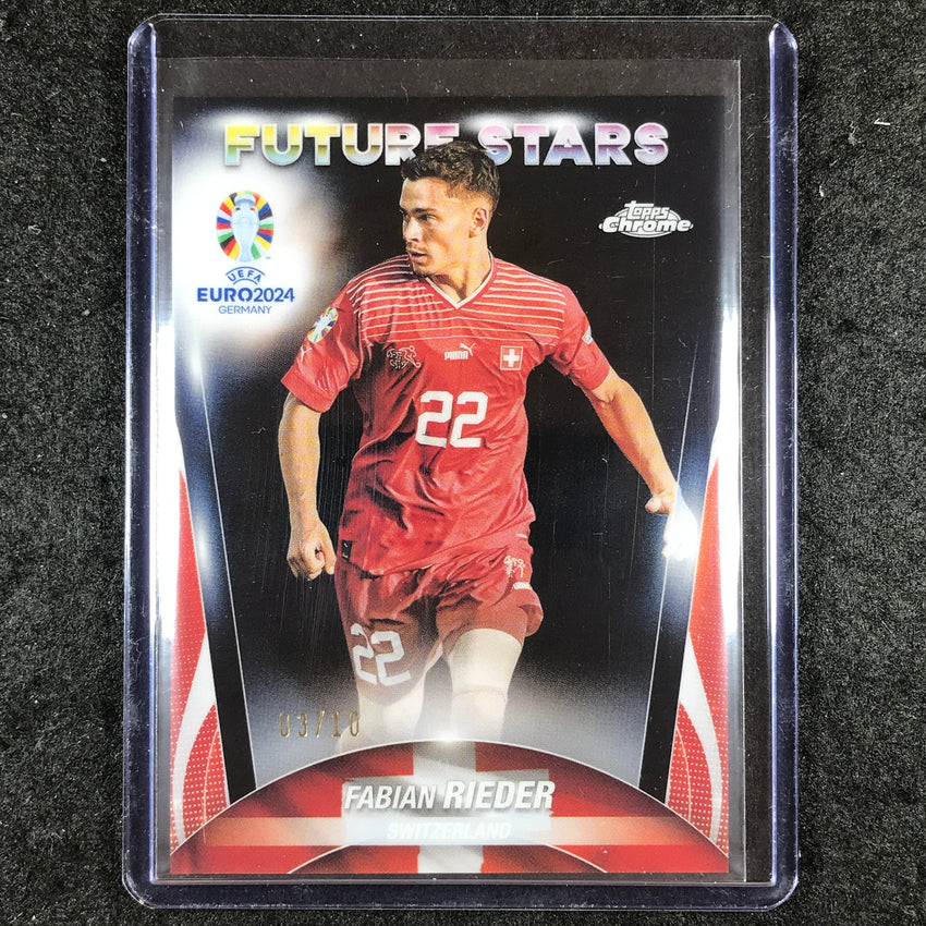 2023-24 Topps Chrome UEFA Euro FABIAN RIEDER Base Future Stars Black 3/10 #8