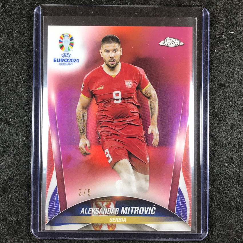 2023-24 Topps Chrome UEFA Euro ALEKSANDAR MITROVIC Base Red 2/5