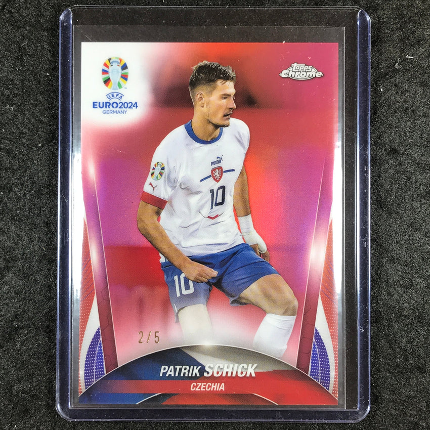 2023-24 Topps Chrome UEFA Euro PATRIK SCHICK Base Red 2/5