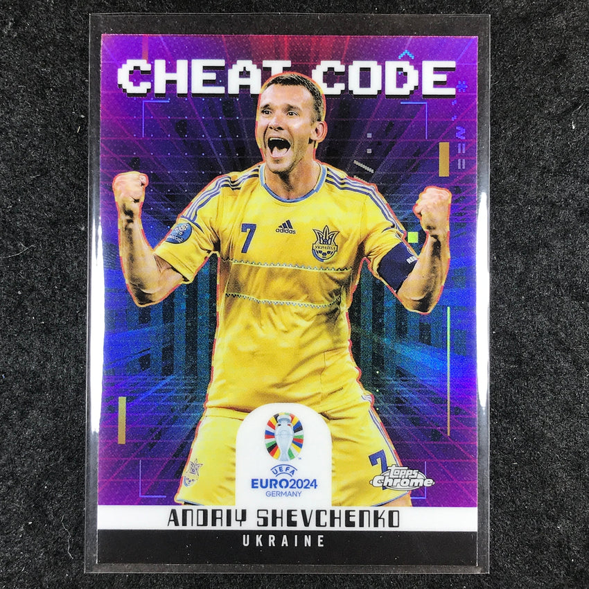 2023-24 Topps Chrome UEFA Euro ANDRIY SHEVCHENKO Cheat Code Base #2
