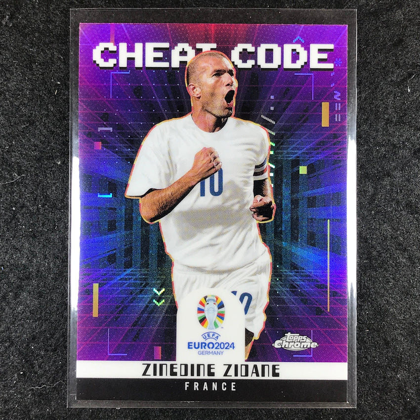 2023-24 Topps Chrome UEFA Euro ZINEDINE ZIDANE Cheat Code Base #3