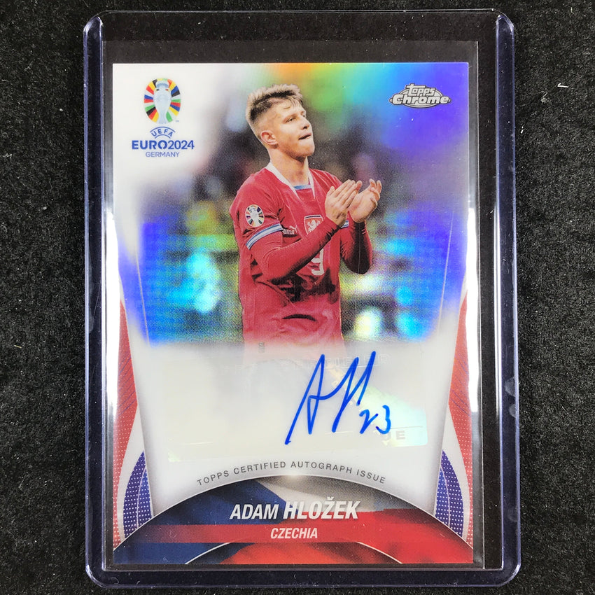 2023-24 Topps Chrome UEFA Euro ADAM HLOZEK Chrome Autograph #AH