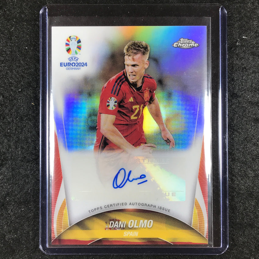 2023-24 Topps Chrome UEFA Euro DANI OLMO Chrome Autograph #DO