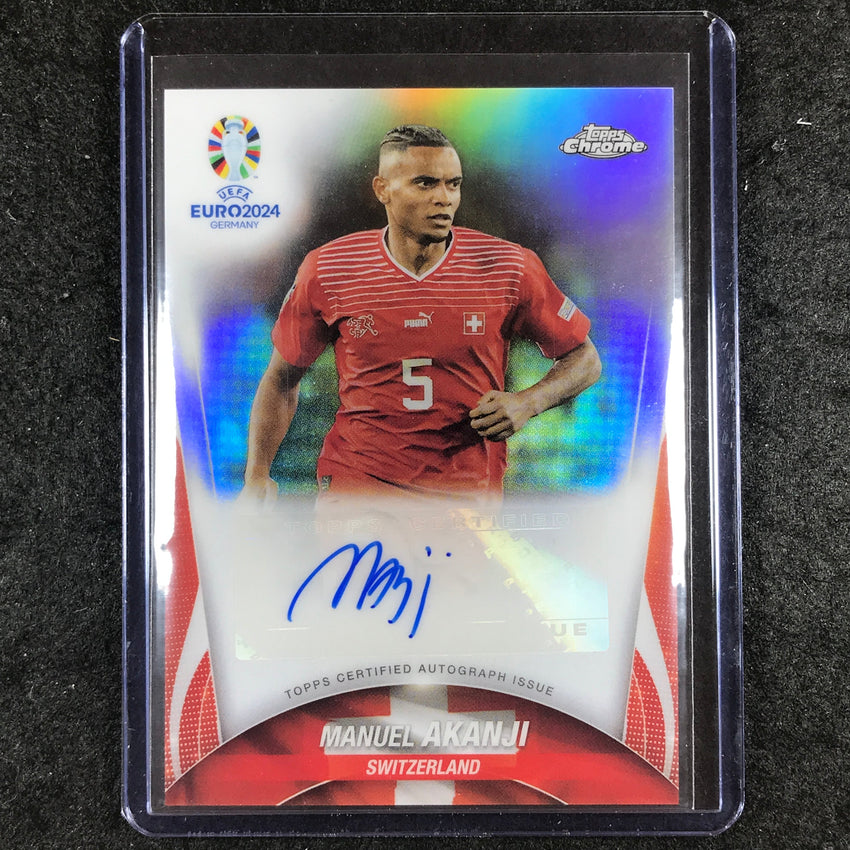 2023-24 Topps Chrome UEFA Euro MANUEL AKANJI Chrome Autograph #MA