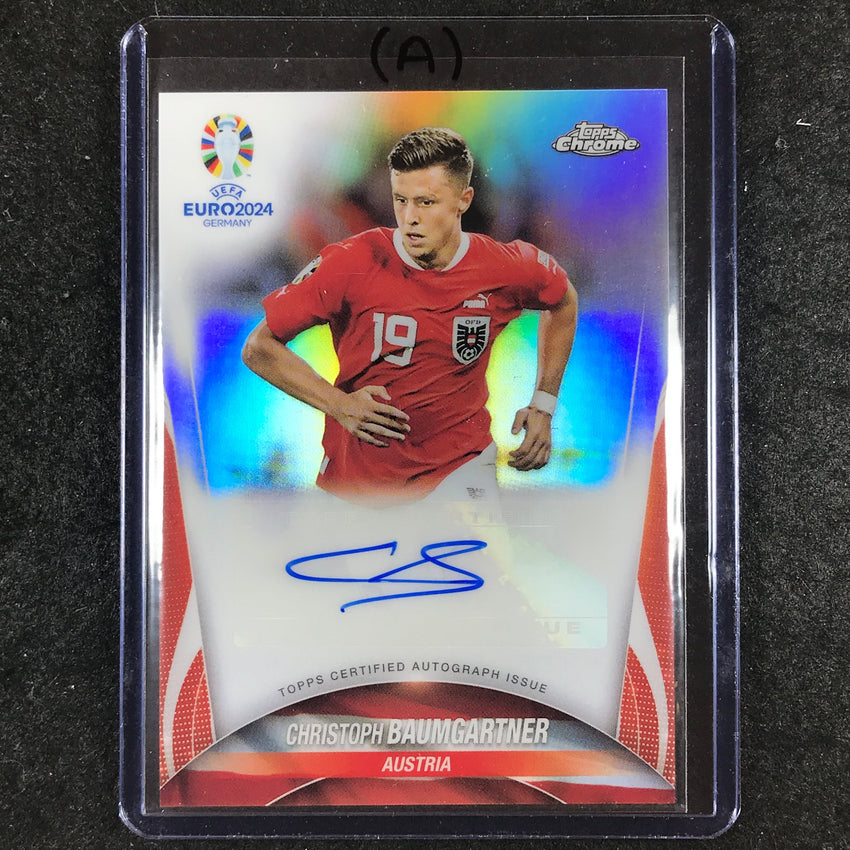 2023-24 Topps Chrome UEFA Euro CHRISTOPH BAUMGARTNER Chrome Autograph #CB (A)