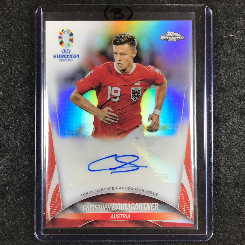 2023-24 Topps Chrome UEFA Euro CHRISTOPH BAUMGARTNER Chrome Autograph #CB (B)